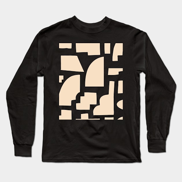 Puzzle Pieces Pattern Arranged Shapes Long Sleeve T-Shirt by Arts-lf